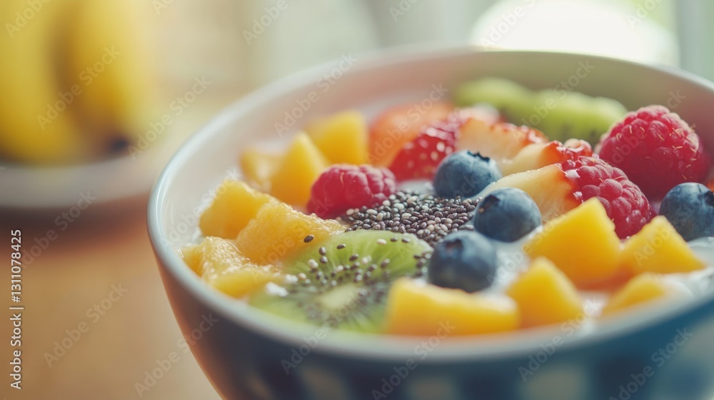Yogurt Parfait with Colorful Fruits Yogurt Parfait with Colorful Fruits