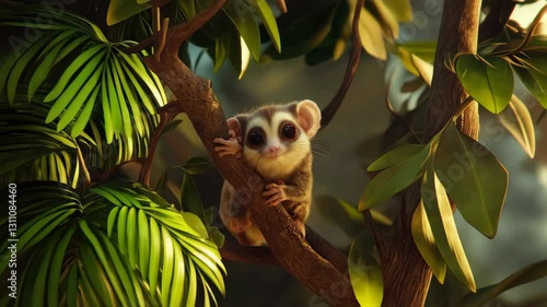 Baby Pygmy Loris on Branch