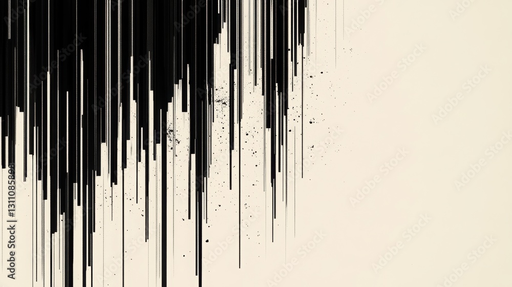 Black Lines Abstract: A striking black line design cascades downwards, creating a visual contrast with the background. Black Lines Abstract: A striking black line design cascades downwards, creating a visual contrast with the background.