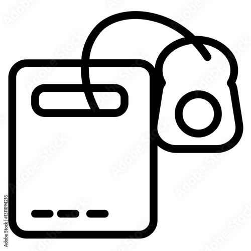 Keycard Sensor Unlock Line Icon