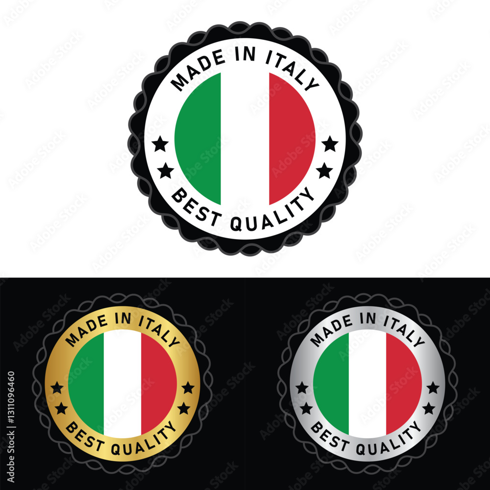 Made in Italy Make in Italy Organic Genuine Seal Tag Stamp Badge Made in Italy Make in Italy Organic Genuine Seal Tag Stamp Badge