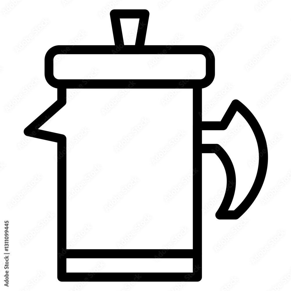 Obraz premium Kettle Teapot Drink Line Icon