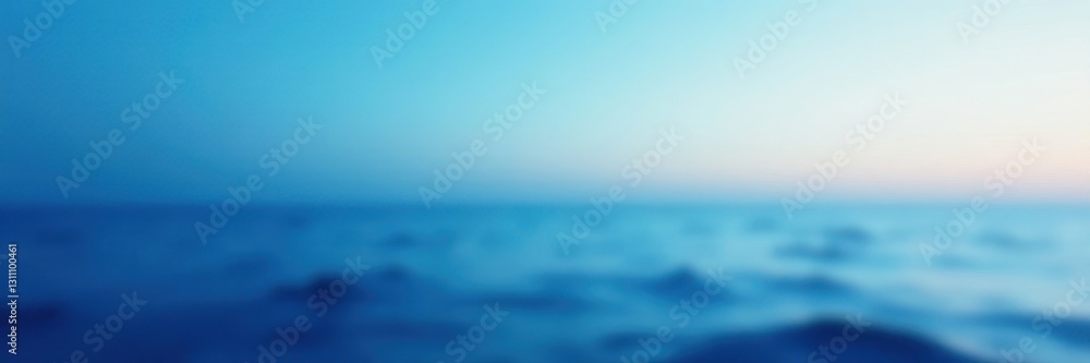 Fototapeta premium Deep sea blue to sky blue gradient, blurred effect, ethereal , photo, pastel