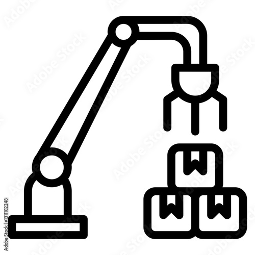 Industrial Robot Icon