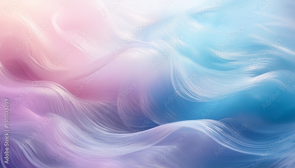 Fototapeta premium Ethereal Mist Gradient – A smooth, blurred transition of cool pastels and misty whites, creating a dreamy, ethereal atmosphere. 
