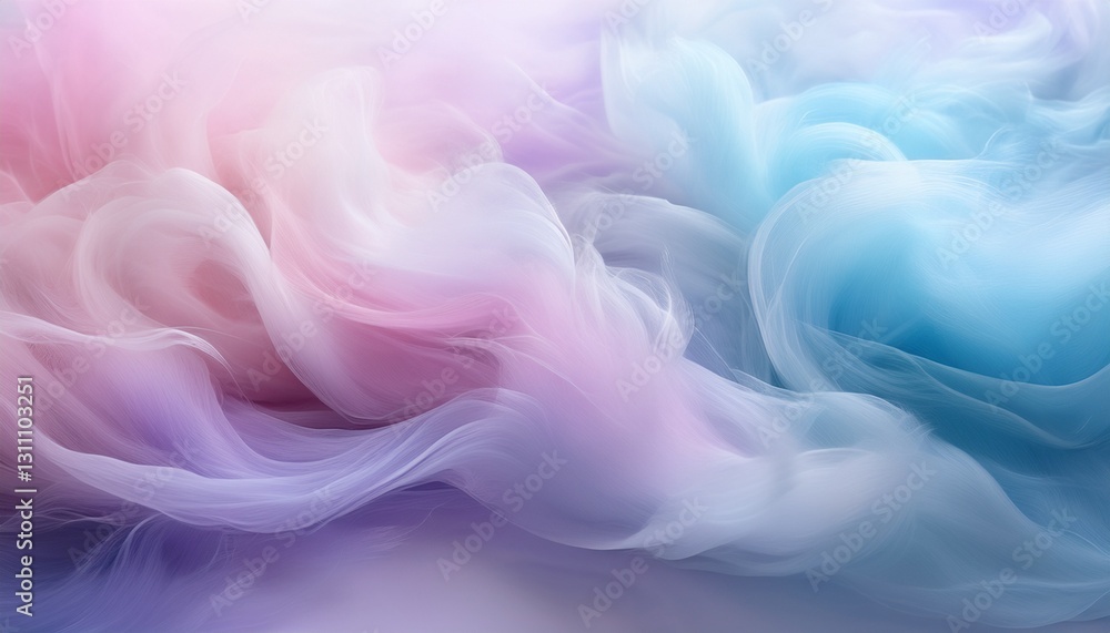 Fototapeta premium Ethereal Mist Gradient – A smooth, blurred transition of cool pastels and misty whites, creating a dreamy, ethereal atmosphere. 