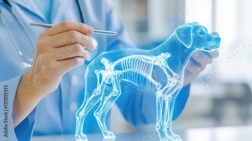 Innovative Holographic Canine Anatomy For Vet Analysis.