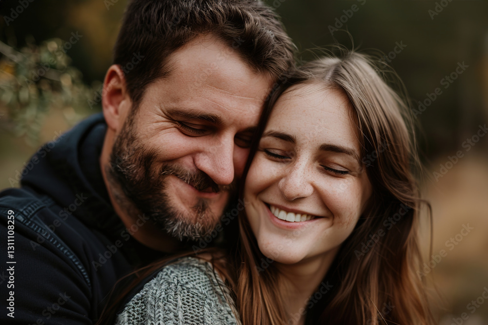 Close-up of a woman whispering love messages into a man's ear Close-up of a woman whispering love messages into a man's ear