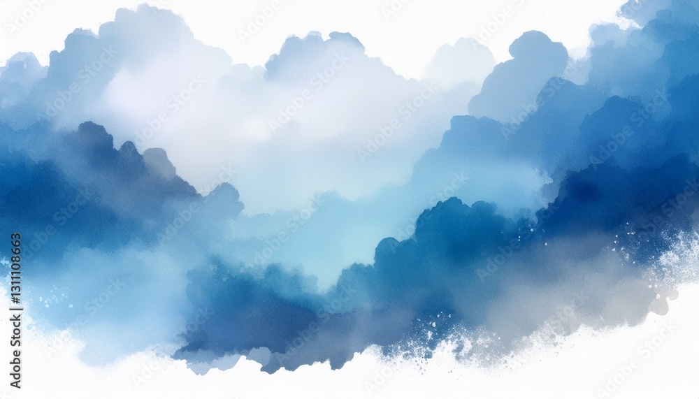 Cloudy Sky Watercolor Gradient – Subtle blend of blues and grays, soft and airy watercolor effect, dreamy and atmospheric Cloudy Sky Watercolor Gradient – Subtle blend of blues and grays, soft and airy watercolor effect, dreamy and atmospheric