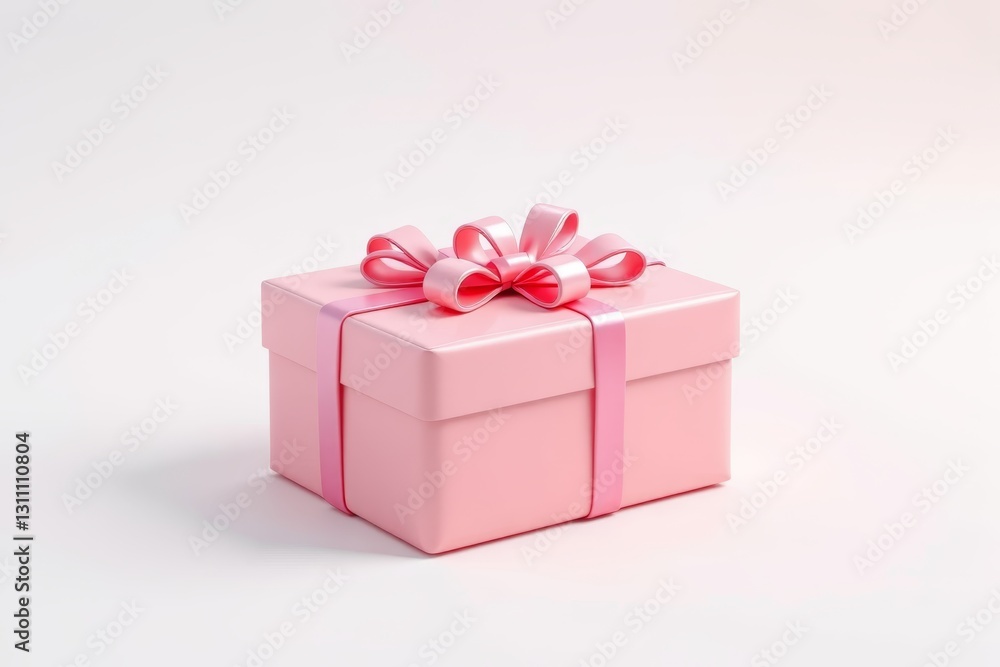 there is a pink gift box with a pink bow on it there is a pink gift box with a pink bow on it