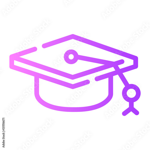 mortarboard Line Gradient Icon