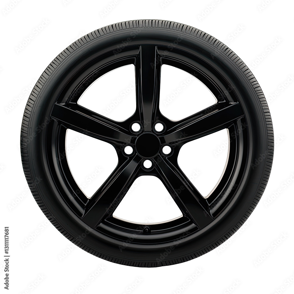 Stylish black alloy wheel designed for modern vehicles. Stylish black alloy wheel designed for modern vehicles.