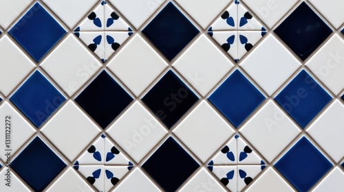 Geometric Tile Pattern with a Seamless Mosaic Layout