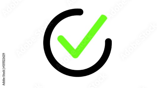 True icon animation on white background 4K video motion graphic animation