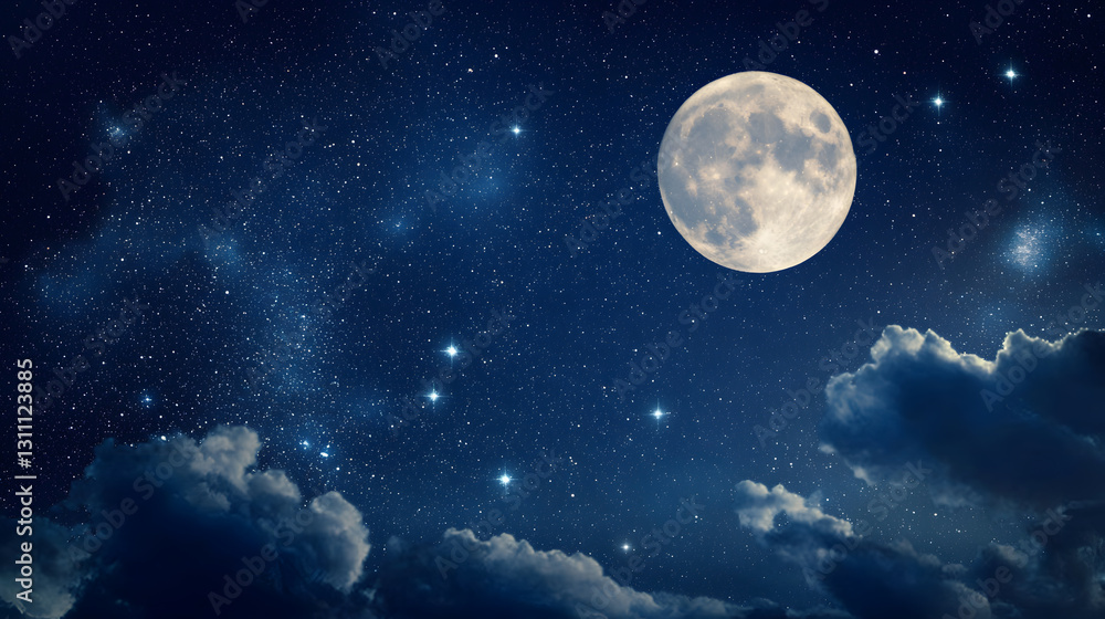 Twinkling stars over a deep night sky moonlit scene beautiful wallpaper background calm environment serene viewpoint Twinkling stars over a deep night sky moonlit scene beautiful wallpaper background calm environment serene viewpoint