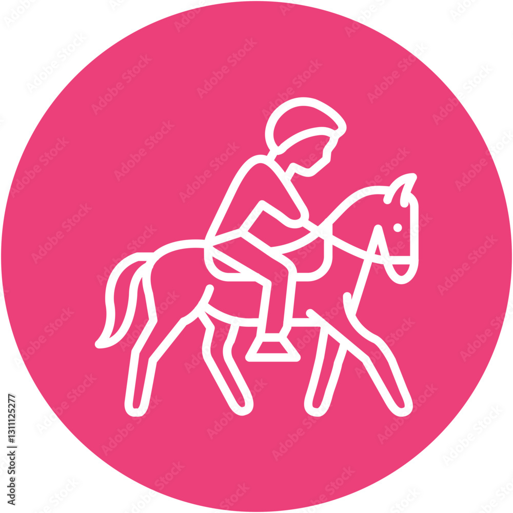 Fototapeta premium Horseback Riding Icon