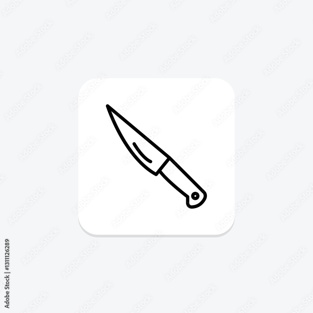 Knife line icon, vector, pixel perfect, illustrator file Knife line icon, vector, pixel perfect, illustrator file