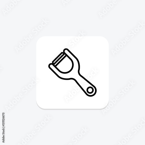 Peeler line icon, vector, pixel perfect, illustrator file