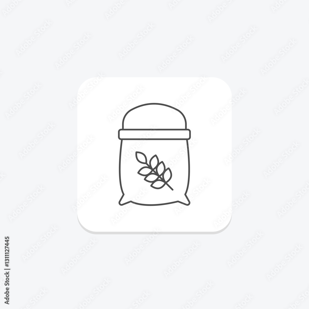 Flour thinline icon, vector, pixel perfect, illustrator file Flour thinline icon, vector, pixel perfect, illustrator file