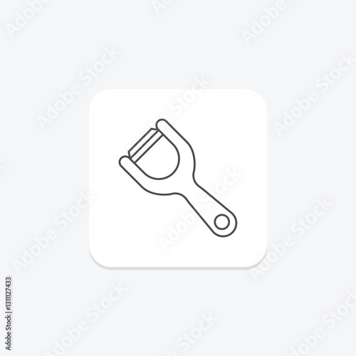 Peeler thinline icon, vector, pixel perfect, illustrator file