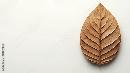 Elegant Wooden Leaf Design photo