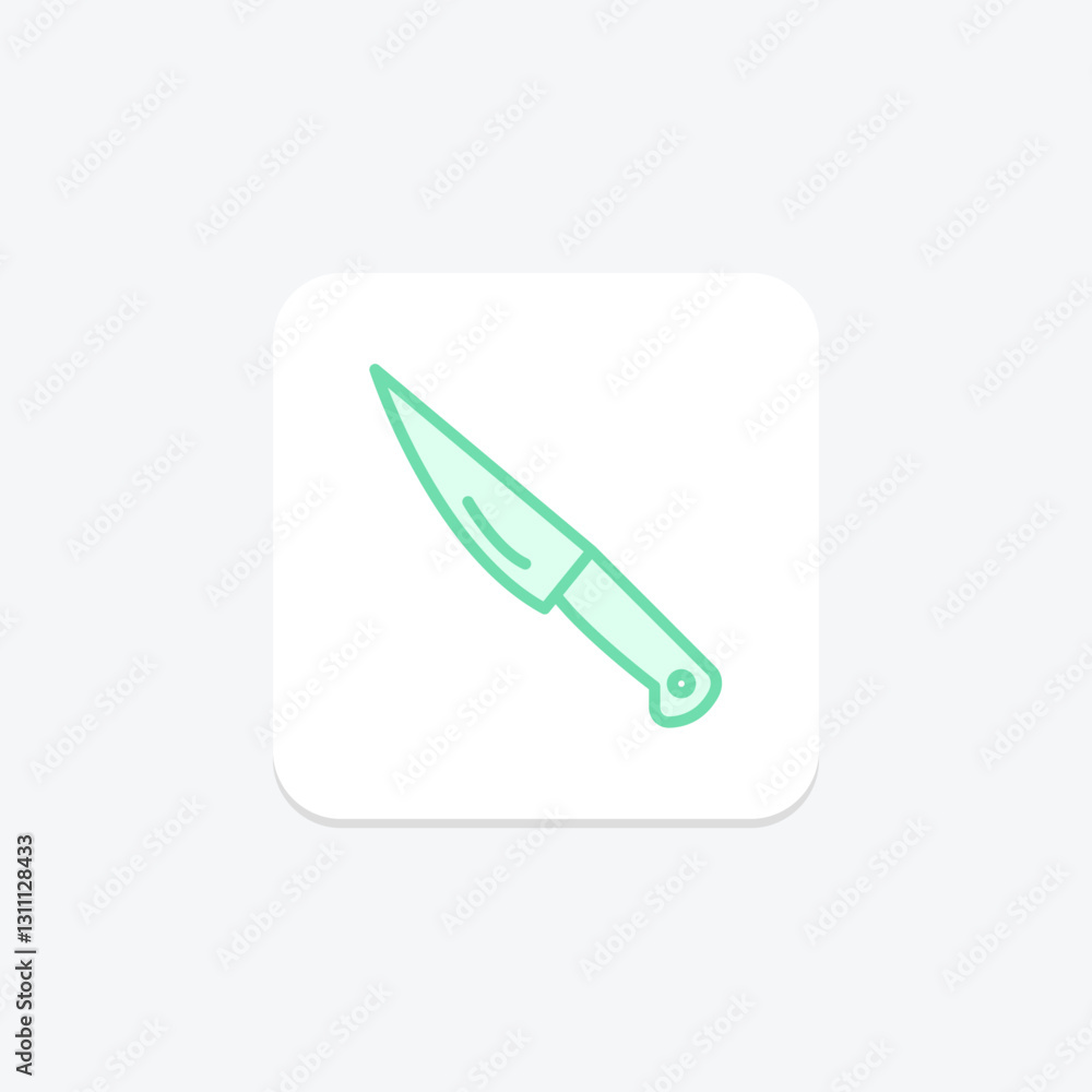 Knife duotone line icon, vector, pixel perfect, illustrator file Knife duotone line icon, vector, pixel perfect, illustrator file