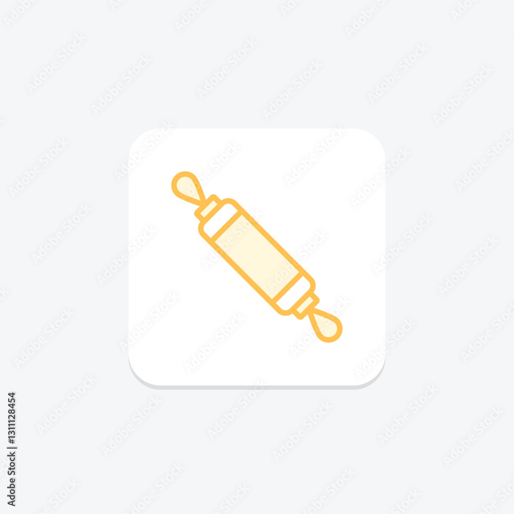 Rolling Pin duotone line icon, vector, pixel perfect, illustrator file Rolling Pin duotone line icon, vector, pixel perfect, illustrator file