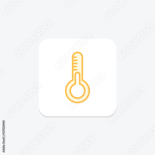 Thermometer duotone line icon, vector, pixel perfect, illustrator file