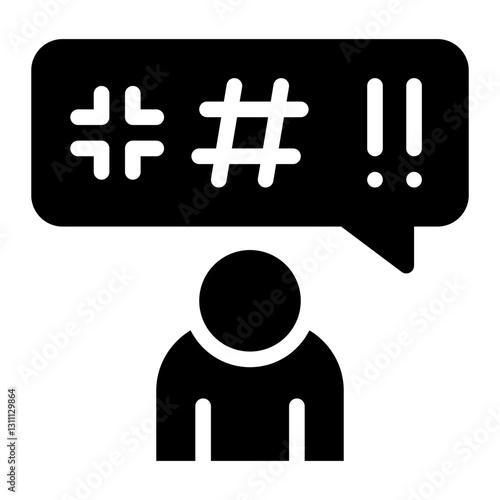 abuse glyph icon