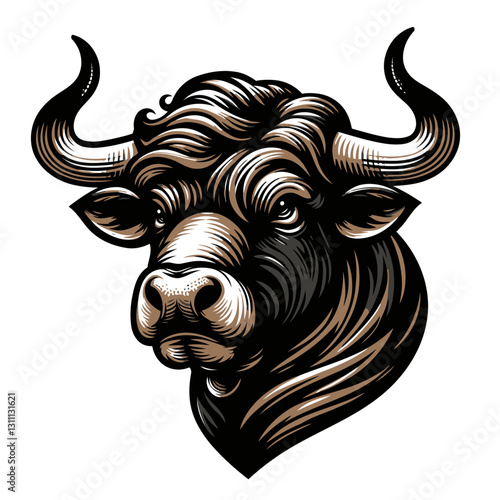 Photography Bull vector and illustrations.