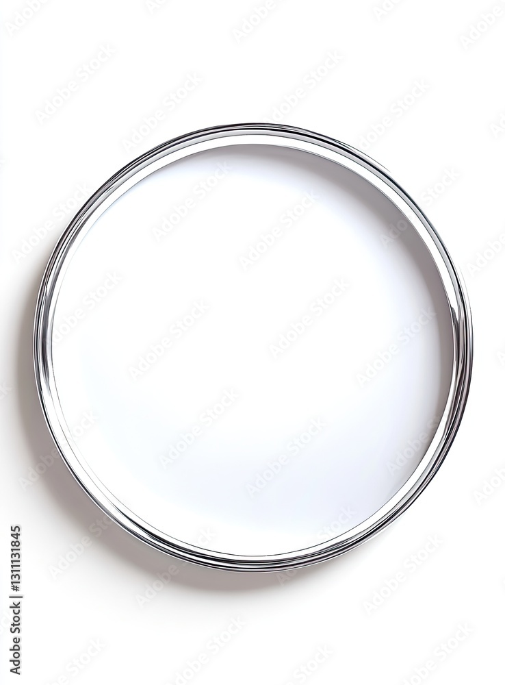 Empty round white paint tin, studio shot Empty round white paint tin, studio shot