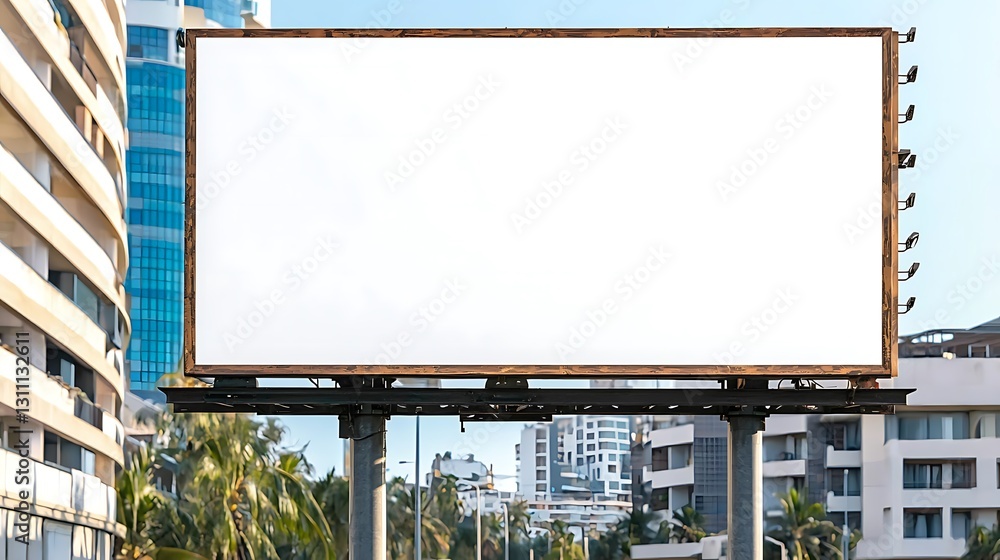 Obraz premium Empty Billboard in Urban Setting