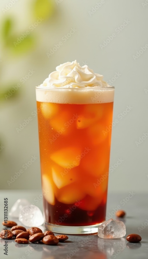 Iced tea, coffee, cream, ice, refreshing beverage, cream, liquid Iced tea, coffee, cream, ice, refreshing beverage, cream, liquid