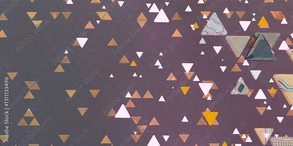Obraz premium Technology background, abstract, modern triangle shapes, 3D illustration