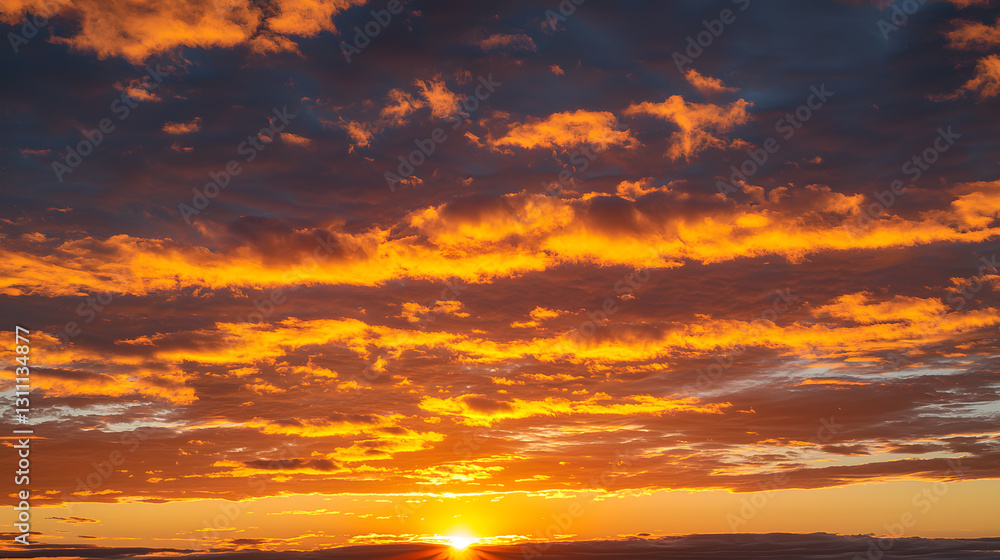 Vibrant sunset with golden clouds wallpaper nature background landscape scene tranquil evening view concept Vibrant sunset with golden clouds wallpaper nature background landscape scene tranquil evening view concept