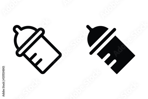 Baby bottle icon set. for mobile concept and web design. vector illustration