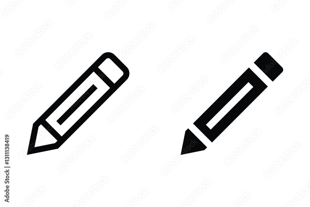 Pencil icon set. for mobile concept and web design. vector illustration Pencil icon set. for mobile concept and web design. vector illustration