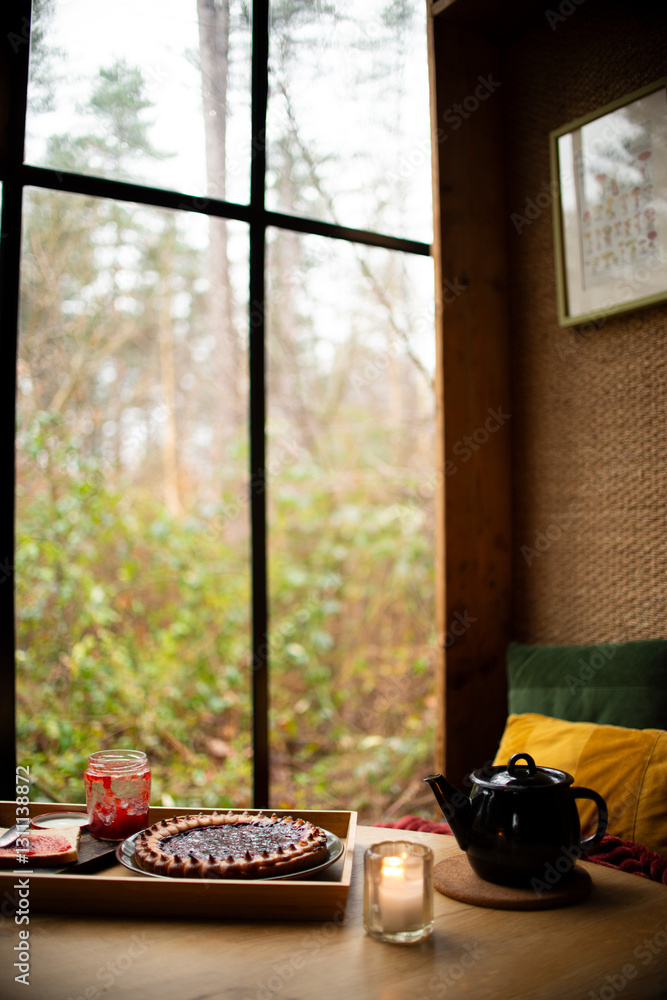 cozy house in the forest. cozy house in the forest.