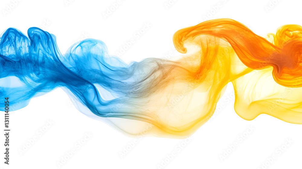 Fototapeta premium colorful smoke on white background