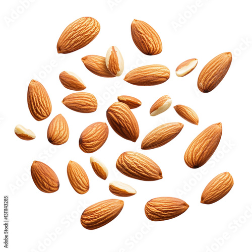 Wallpaper Mural Almond flying isolated on white background. Isolated Background on White. Torontodigital.ca
