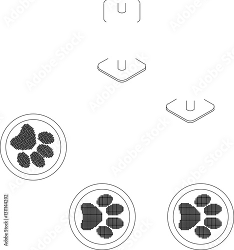 vector illustration sketch design image of toy for pet dog agility game