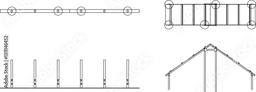 vector illustration sketch design of toy for pet dog agility game 