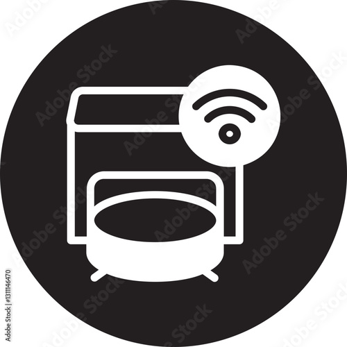 Robot Vacuum Cleaner  glyph icon