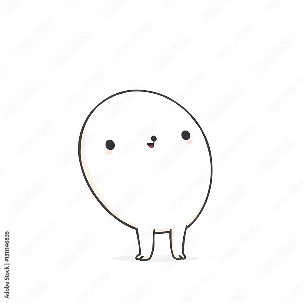 Whimsical Pastel Illustration with Playful Perspective on White Background