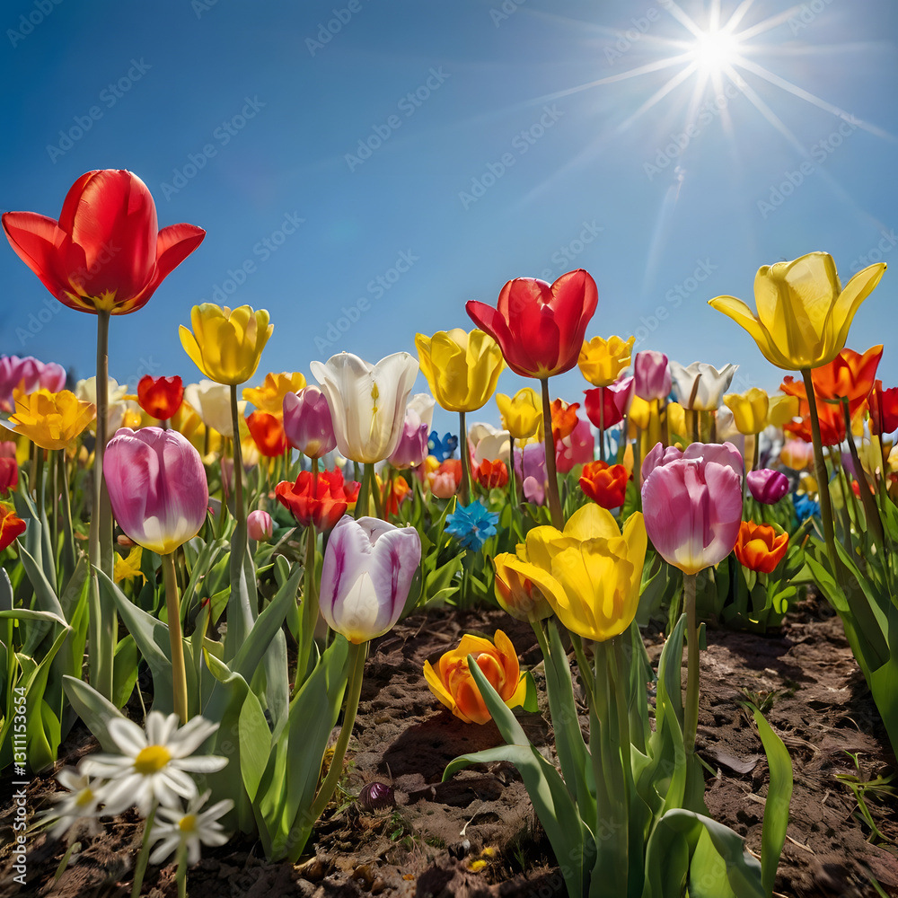 Fototapeta premium Freshly Bloomed Spring Flowers