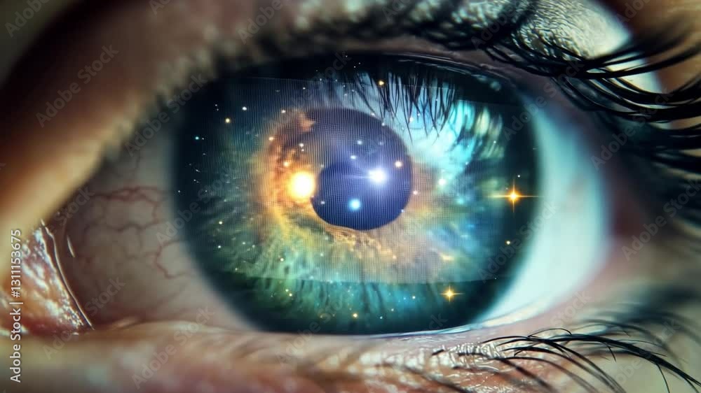 A Universe Within The Eye: Cosmic Wonders Reflected in a Human Gaze A Universe Within The Eye: Cosmic Wonders Reflected in a Human Gaze