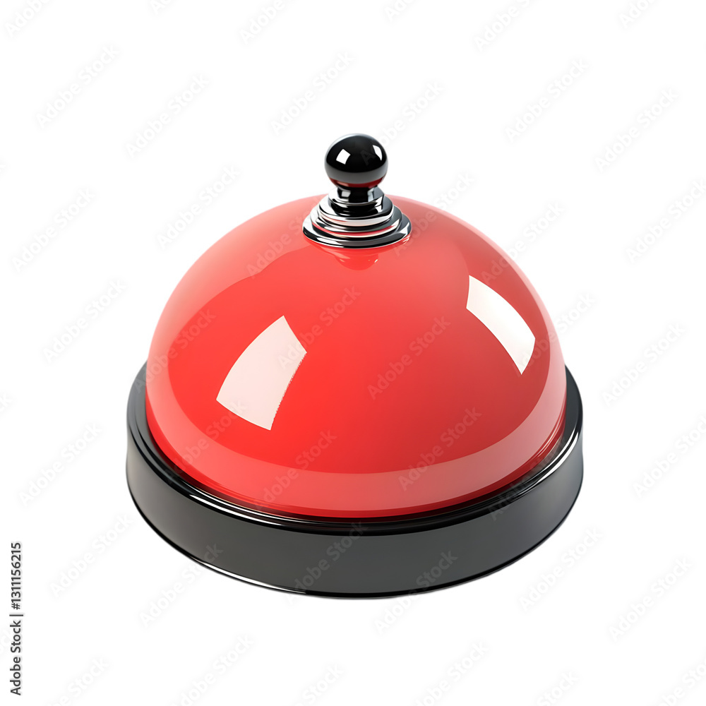 A striking red service bell, symbolizing attention and promptness in customer service. A striking red service bell, symbolizing attention and promptness in customer service.