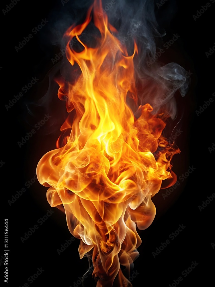 Fototapeta premium Flame is shown in the image. Background. Abstract. Futuristic. Graphics