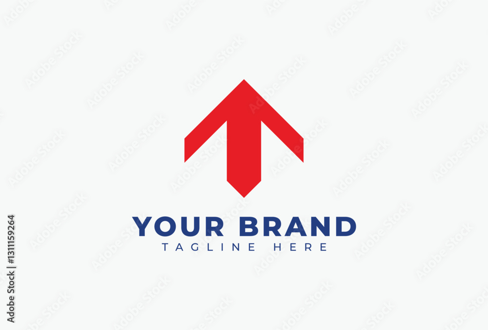 Simple Arrow Up Logo Design Template Simple Arrow Up Logo Design Template