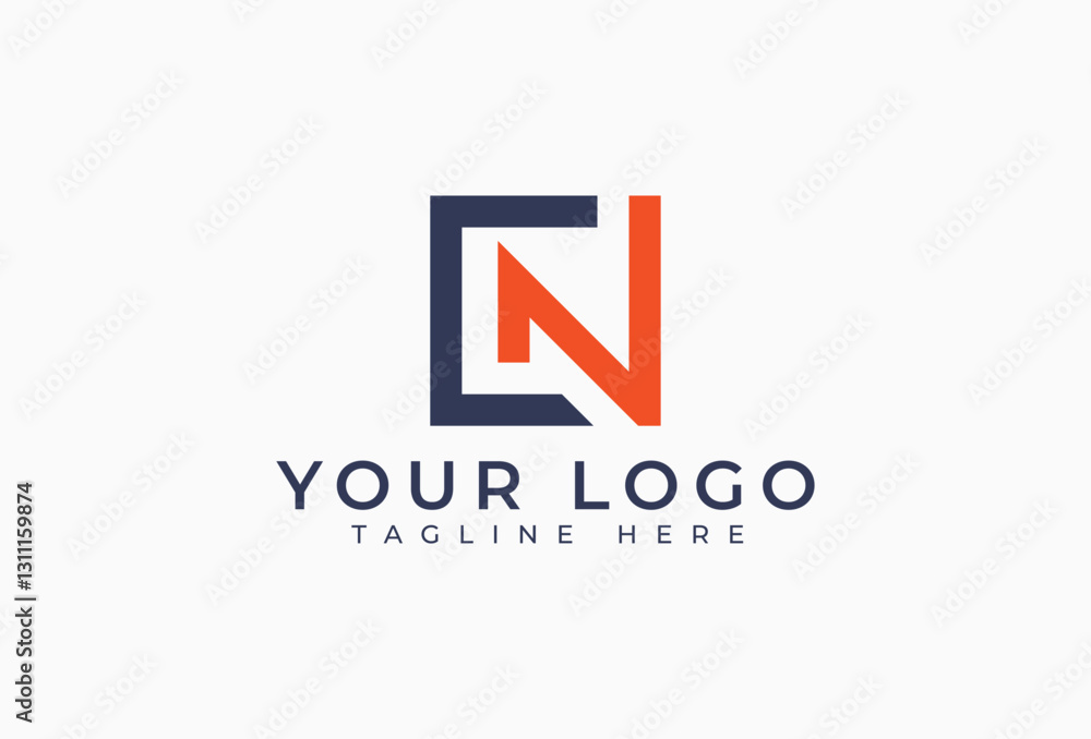 Square C N Initial Letter Logo Design Square C N Initial Letter Logo Design